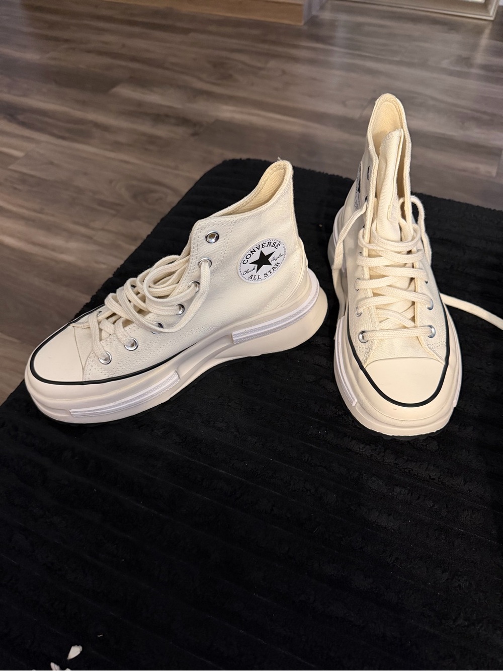 Converse Women's High-Top Platform Sneakers in Cream